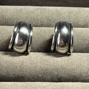 Retired Vintage James Avery Sterling Silver Christina French Back Post Earrings